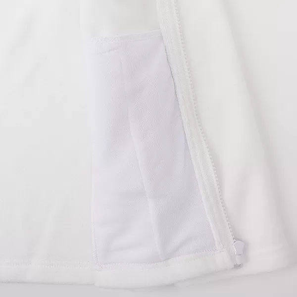 Noomelfish Girls Full Zip Soft Polar Fleece Jacket Outerwear Coat With Pockets 514 YearsWhite
