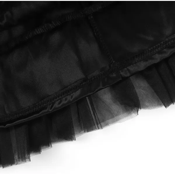 Noomelfish Girls Layered Tutu Skirt Ruffle Tiered Tulle Party Dance Skirts 310 YearsBlack