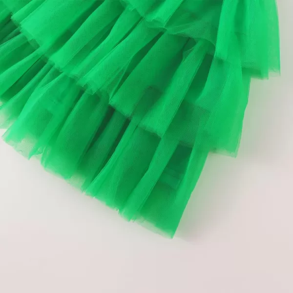 Noomelfish Girls Layered Tutu Skirt Ruffle Tiered Tulle Party Dance Skirts 310 YearsGreen
