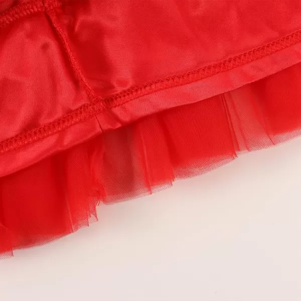 Noomelfish Girls Layered Tutu Skirt Ruffle Tiered Tulle Party Dance Skirts 310 YearsRed