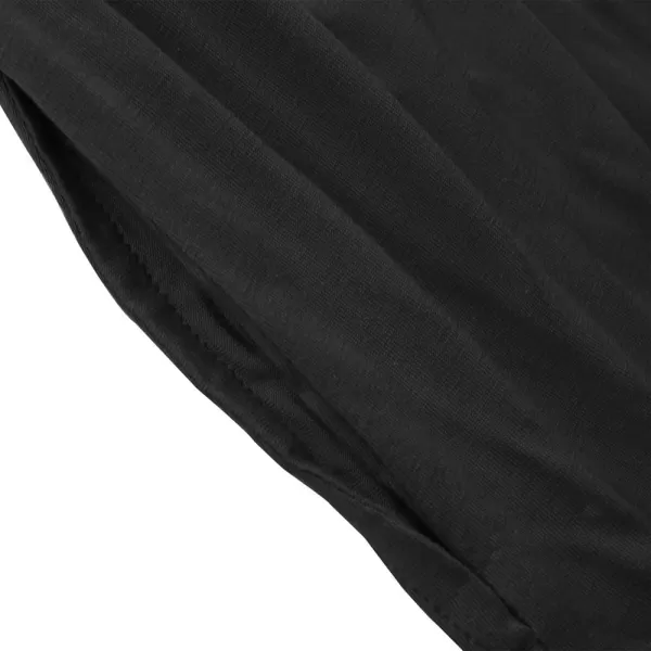 Noomelfish Girls Long Sleeve Maxi Dress Solid Color Casual Long Dresses with Pockets 412 YearsBlack