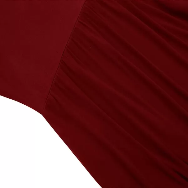 Noomelfish Girls Long Sleeve Maxi Dress Solid Color Casual Long Dresses with Pockets 412 YearsBurgundy
