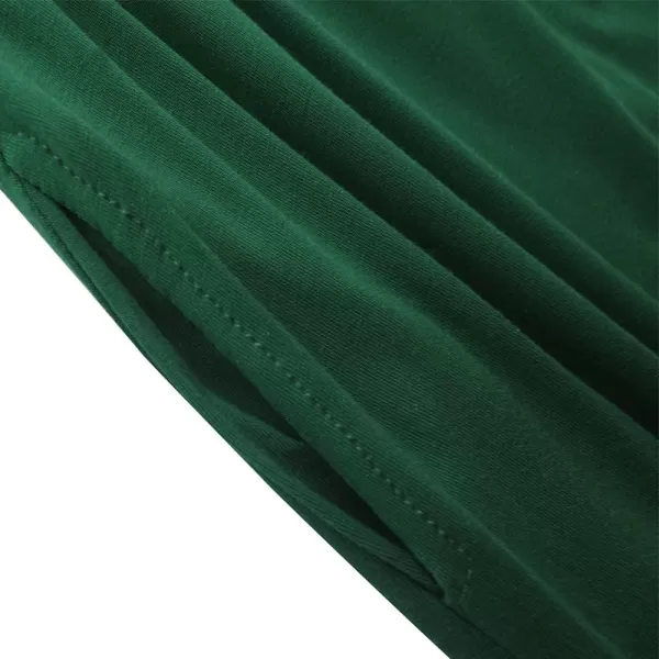 Noomelfish Girls Long Sleeve Maxi Dress Solid Color Casual Long Dresses with Pockets 412 YearsDark Green