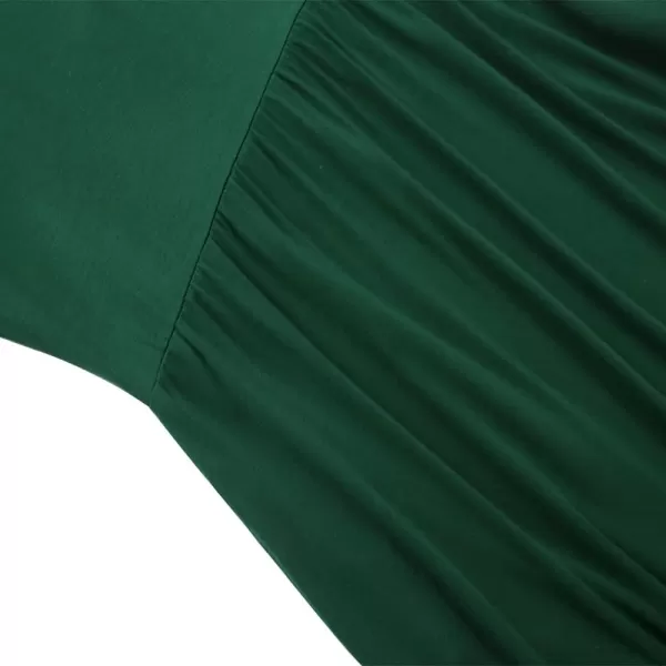 Noomelfish Girls Long Sleeve Maxi Dress Solid Color Casual Long Dresses with Pockets 412 YearsDark Green