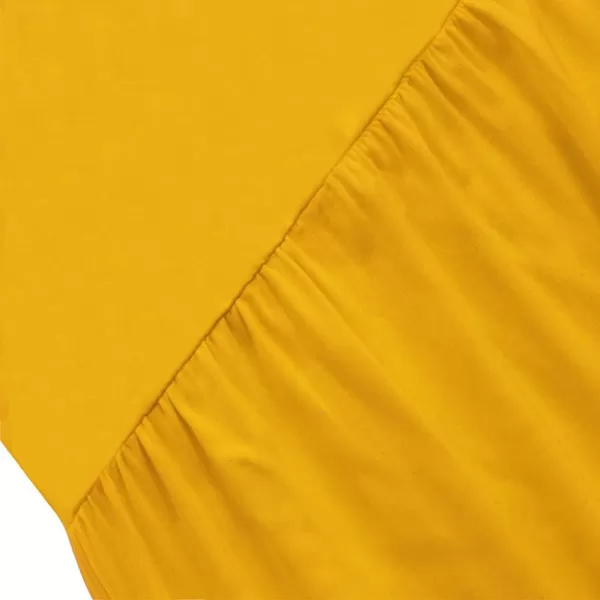 Noomelfish Girls Long Sleeve Maxi Dress Solid Color Casual Long Dresses with Pockets 412 YearsMustard