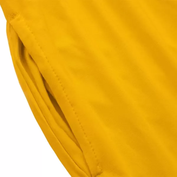 Noomelfish Girls Long Sleeve Maxi Dress Solid Color Casual Long Dresses with Pockets 412 YearsMustard