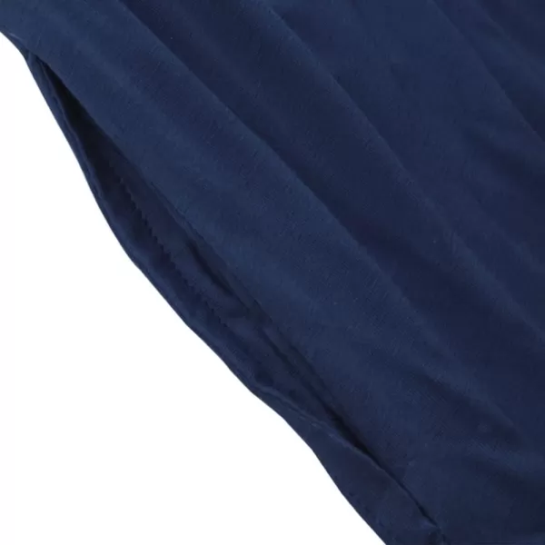 Noomelfish Girls Long Sleeve Maxi Dress Solid Color Casual Long Dresses with Pockets 412 YearsNavy Blue