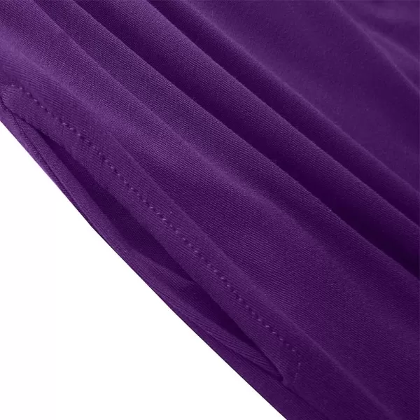 Noomelfish Girls Long Sleeve Maxi Dress Solid Color Casual Long Dresses with Pockets 412 YearsPurple