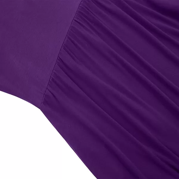 Noomelfish Girls Long Sleeve Maxi Dress Solid Color Casual Long Dresses with Pockets 412 YearsPurple