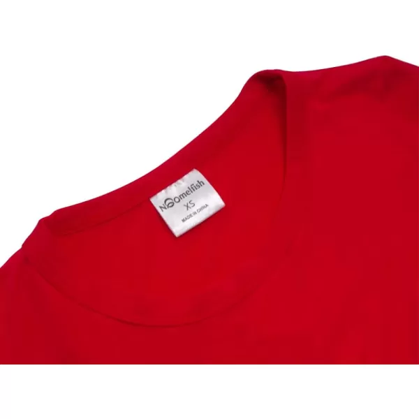 Noomelfish Girls Long Sleeve Maxi Dress Solid Color Casual Long Dresses with Pockets 412 YearsRed