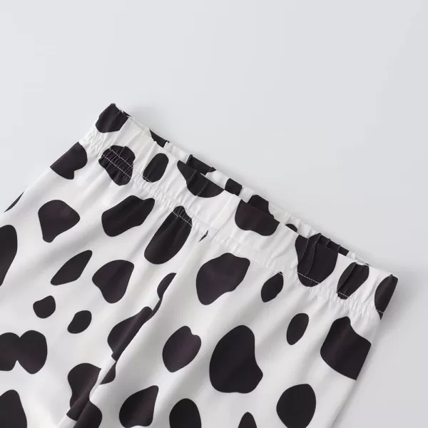 Noomelfish Girls Printed Leggings Soft Full Length Stretch Pants 412 YearsDalmatian Dog