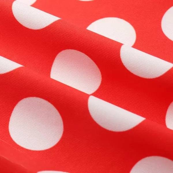 Noomelfish Girls Printed Leggings Soft Full Length Stretch Pants 412 YearsPolka Dots Red