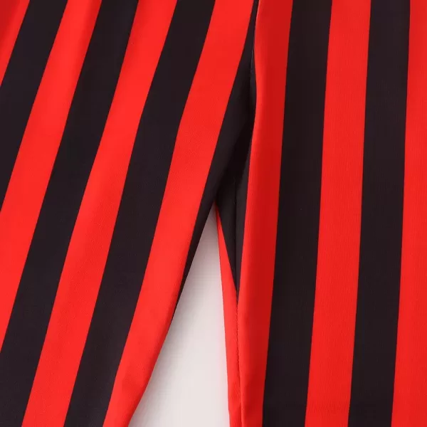 Noomelfish Girls Printed Leggings Soft Full Length Stretch Pants 412 YearsVertical Striped Black and Red