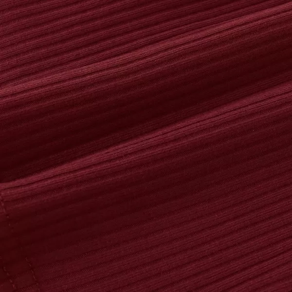 Noomelfish Girls Ribbed Flared Pants Cotton Ruffle Leggings Bell Bottoms 412 YearsBurgundy