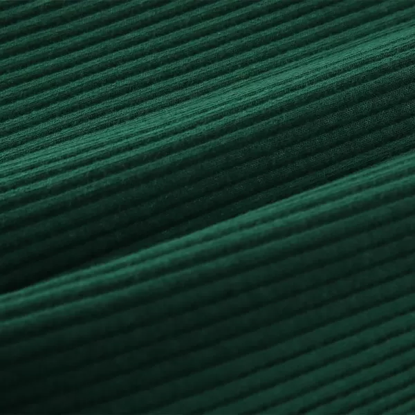 Noomelfish Girls Ribbed Flared Pants Cotton Ruffle Leggings Bell Bottoms 412 YearsDark Green