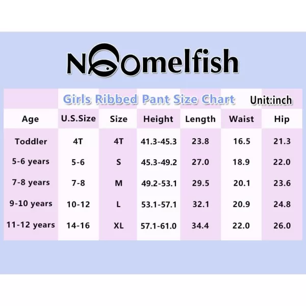 Noomelfish Girls Ribbed Flared Pants Cotton Ruffle Leggings Bell Bottoms 412 YearsHot Pink