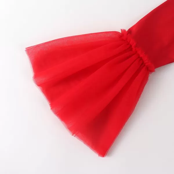 Noomelfish Girls Ruffle Leggings Tulle Bell Bottoms Flare Pants Trousers 310 YearsRed