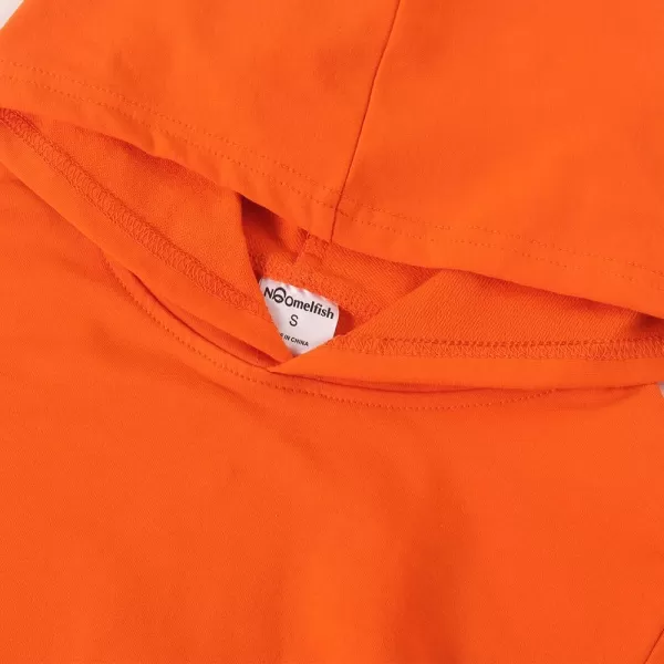 Noomelfish Girls Sparkle Long Sleeve Crop Tops Cropped Hoodies Pullover Sweatshirts 514 YearsOrange