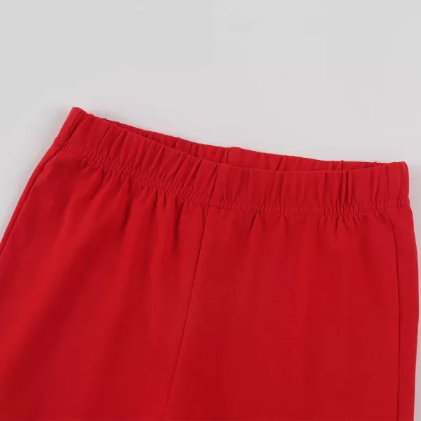 Noomelfish Girls Stacked Cotton Leggings Soft Stretchy Yoga Pants 412 YearsRed