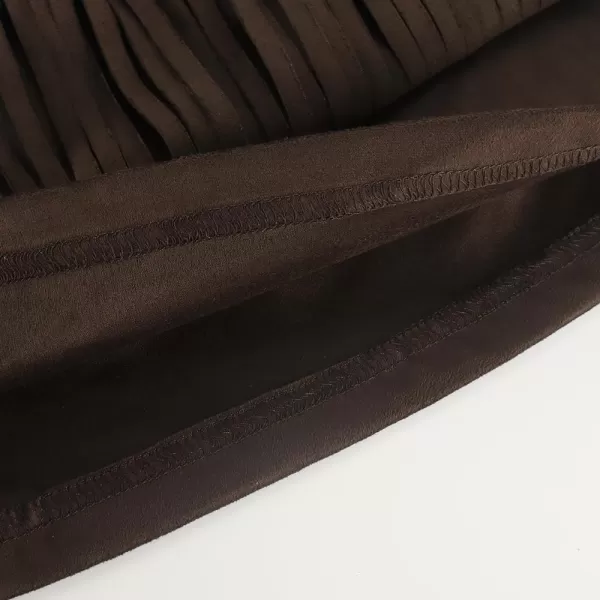Noomelfish Girls Suede Fringe Skirt Boho Tassel Layered Ruffle Skirt 512 YearsCoffee Brown