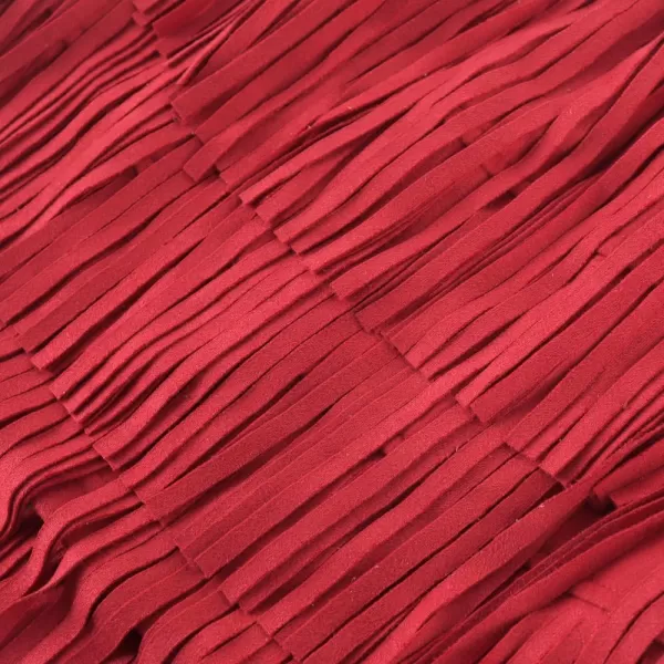 Noomelfish Girls Suede Fringe Skirt Boho Tassel Layered Ruffle Skirt 512 YearsRed