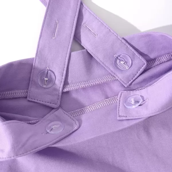 Noomelfish Girls Suspender Skater Skirt Stretchy Cotton Flared Overall Dress 512 YearsLight Purple
