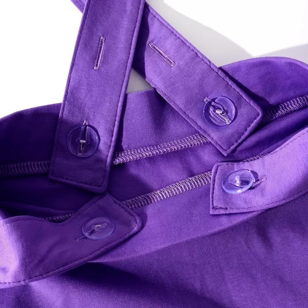 Noomelfish Girls Suspender Skater Skirt Stretchy Cotton Flared Overall Dress 512 YearsPurple