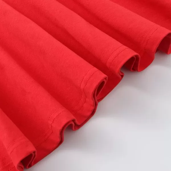Noomelfish Girls Suspender Skater Skirt Stretchy Cotton Flared Overall Dress 512 YearsRed