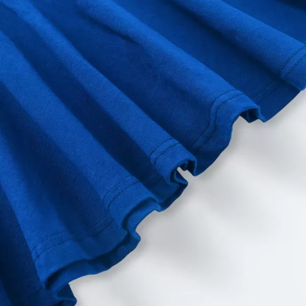 Noomelfish Girls Suspender Skater Skirt Stretchy Cotton Flared Overall Dress 512 YearsRoyal Blue