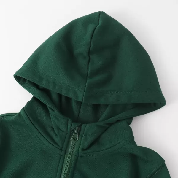 Noomelfish Girls Half Zip Hoodies Mock Neck Pullover Hooded Sweatshirts with Pockets 512 YearsDark Green