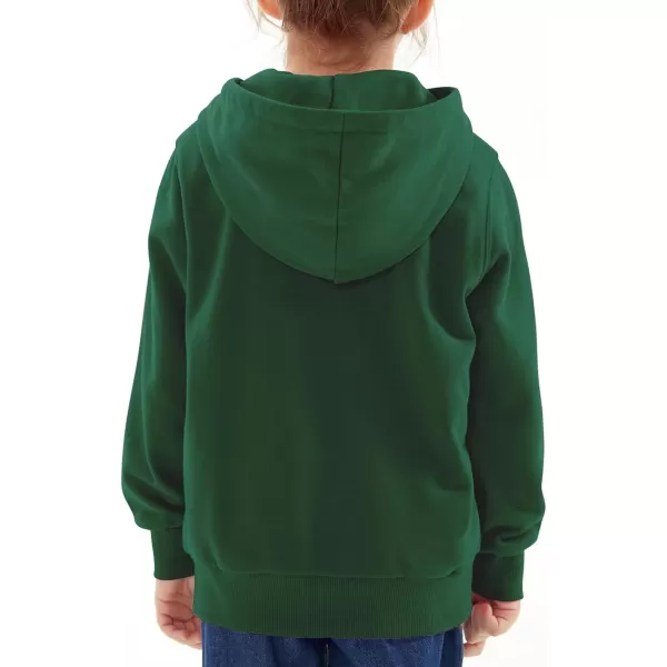 Noomelfish Girls Half Zip Hoodies Mock Neck Pullover Hooded Sweatshirts with Pockets 512 YearsDark Green