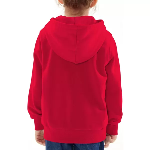 Noomelfish Girls Half Zip Hoodies Mock Neck Pullover Hooded Sweatshirts with Pockets 512 YearsRed