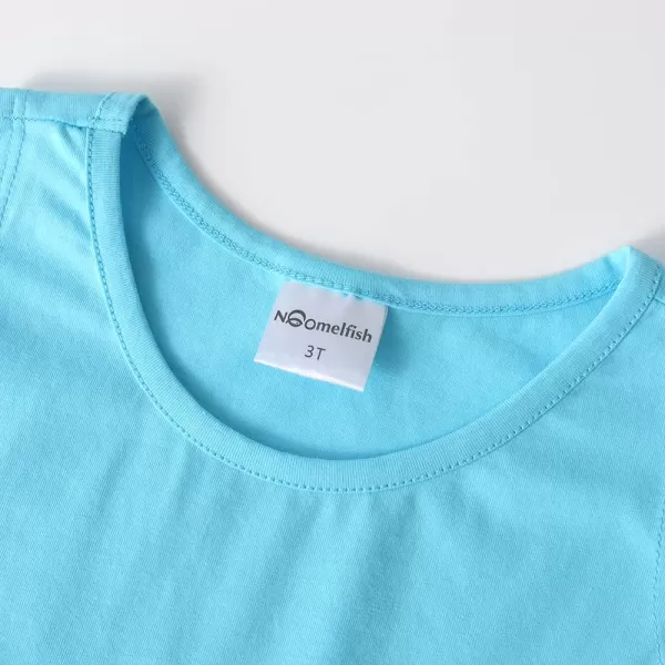 Noomelfish Girls Handkerchief Hem Twirl Dress Summer Cotton Sleeveless Skater Sundress 312 YearsBlue