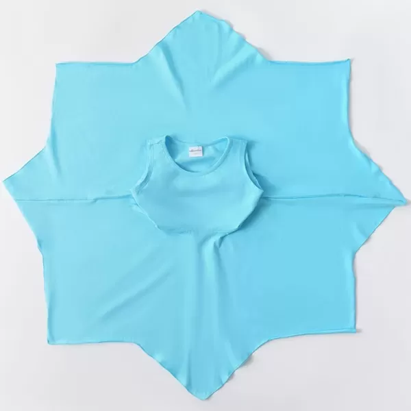 Noomelfish Girls Handkerchief Hem Twirl Dress Summer Cotton Sleeveless Skater Sundress 312 YearsBlue