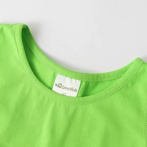 Noomelfish Girls Handkerchief Hem Twirl Dress Summer Cotton Sleeveless Skater Sundress 312 YearsGreen