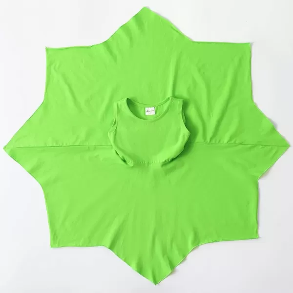 Noomelfish Girls Handkerchief Hem Twirl Dress Summer Cotton Sleeveless Skater Sundress 312 YearsGreen