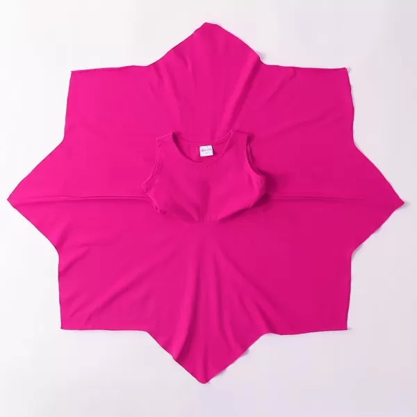 Noomelfish Girls Handkerchief Hem Twirl Dress Summer Cotton Sleeveless Skater Sundress 312 YearsHot Pink