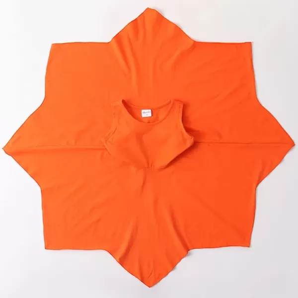 Noomelfish Girls Handkerchief Hem Twirl Dress Summer Cotton Sleeveless Skater Sundress 312 YearsOrange