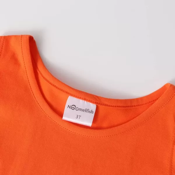 Noomelfish Girls Handkerchief Hem Twirl Dress Summer Cotton Sleeveless Skater Sundress 312 YearsOrange
