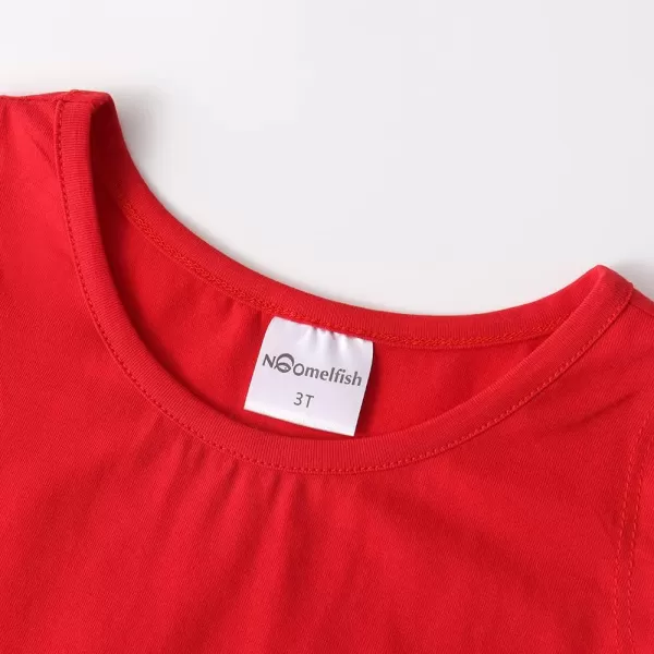 Noomelfish Girls Handkerchief Hem Twirl Dress Summer Cotton Sleeveless Skater Sundress 312 YearsRed