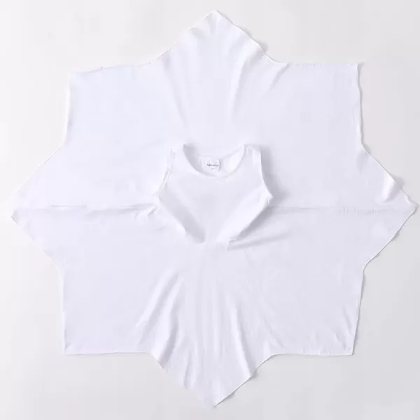 Noomelfish Girls Handkerchief Hem Twirl Dress Summer Cotton Sleeveless Skater Sundress 312 YearsWhite
