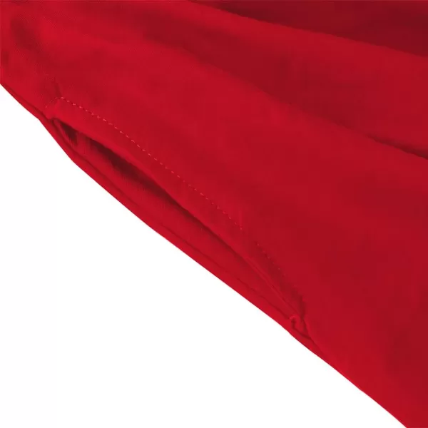 Noomelfish Girls Long Puff Sleeve Swing Dress Casual Cotton Twirly Skater Dresses with Pockets 212 YearsRed