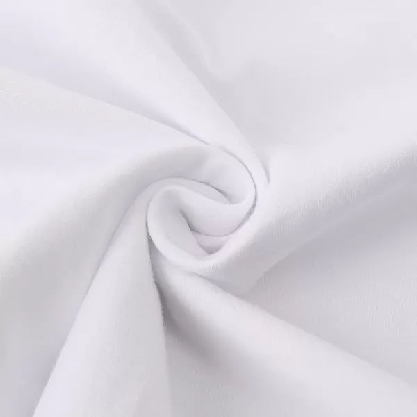 Noomelfish Girls Long Puff Sleeve Swing Dress Casual Cotton Twirly Skater Dresses with Pockets 212 YearsWhite