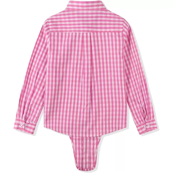 Noomelfish Girls Long Sleeve Button Down Shirt Tie Front Blouse Tops 512 YearsPink Gingham