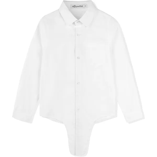 Noomelfish Girls Long Sleeve Button Down Shirt Tie Front Blouse Tops 512 YearsWhite