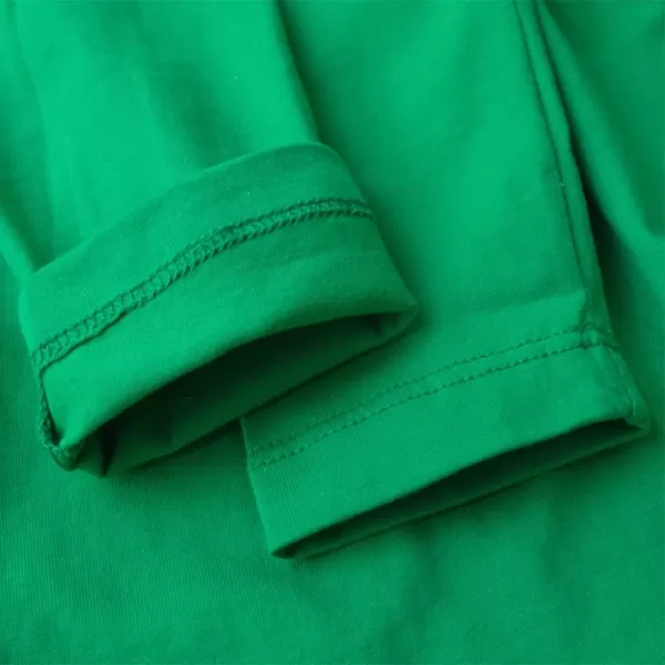 Noomelfish Girls Long Sleeve Tiered Dress Loose Flowy Ruffle Swing Dresses with Pockets 412 YearsGreen