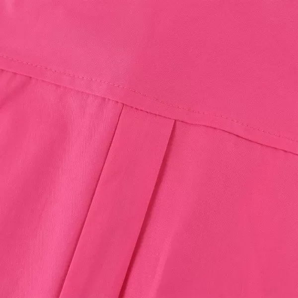 Noomelfish Girls Plaid Sleeveless Button Down Shirt Tie Knot Blouse Tank Tops 512 YearsHot Pink