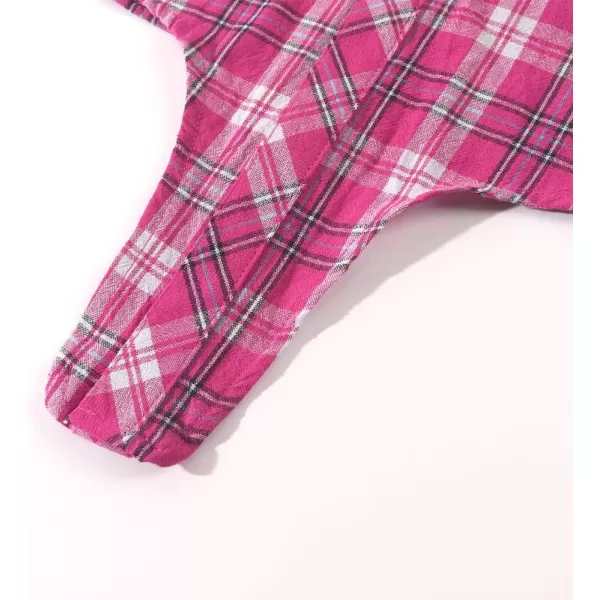 Noomelfish Girls Plaid Sleeveless Button Down Shirt Tie Knot Blouse Tank Tops 512 YearsPlaid Rose