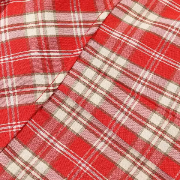 Noomelfish Girls Plaid Sleeveless Button Down Shirt Tie Knot Blouse Tank Tops 512 YearsRed Plaid