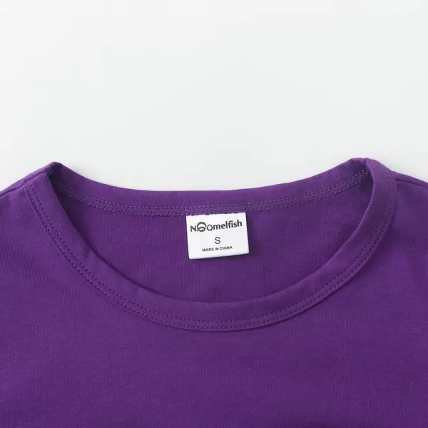 Noomelfish Girls Ruffle Heart TShirts Cute Short Sleeve Tee Tops 312 YearsPurple